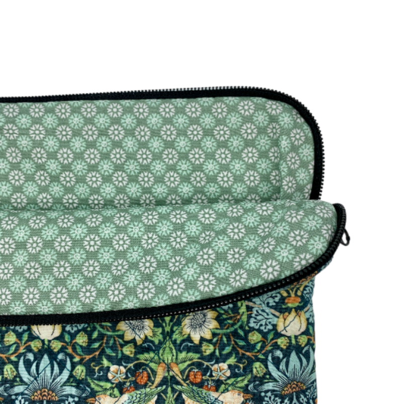 Kamille Sleve i William Morris Strawberry thief mini/Green