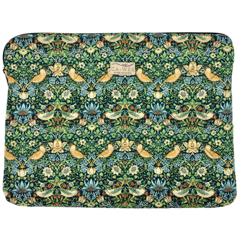 Kamille Sleve i William Morris Strawberry thief mini/Green