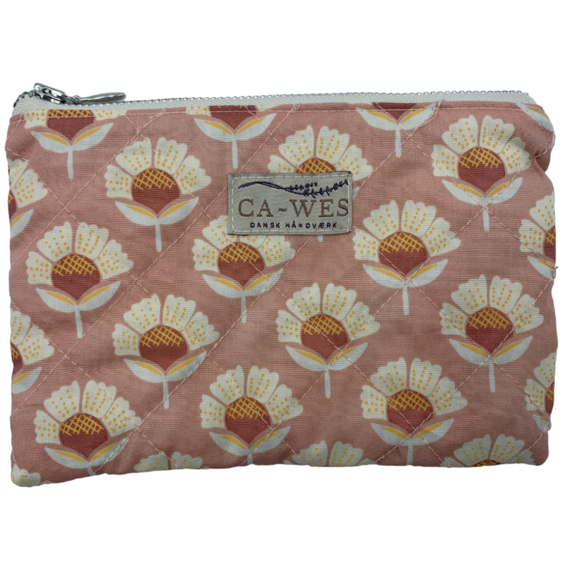 Lyng stor pung - Kokka Flowers/ Peach