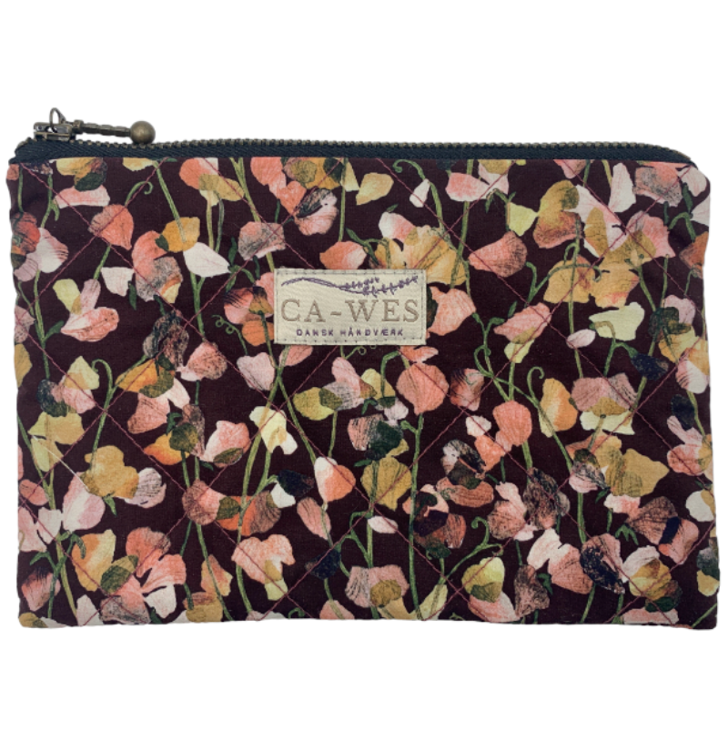 Lyng stor pung - Liberty Flowers/ Brown Pink