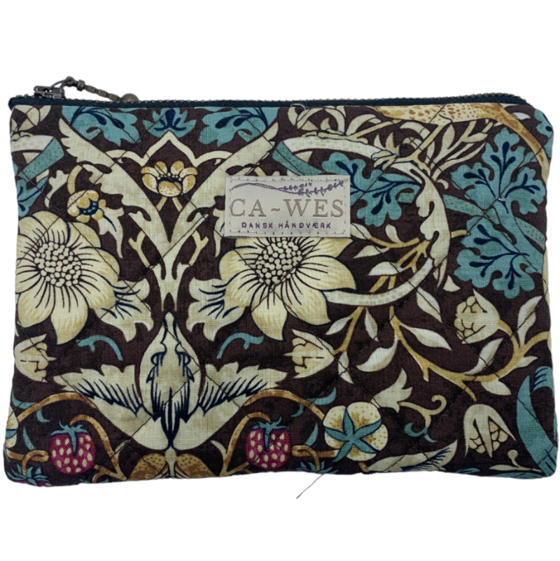Lyng stor pung - William Morris Strawberry Thief/ Teal