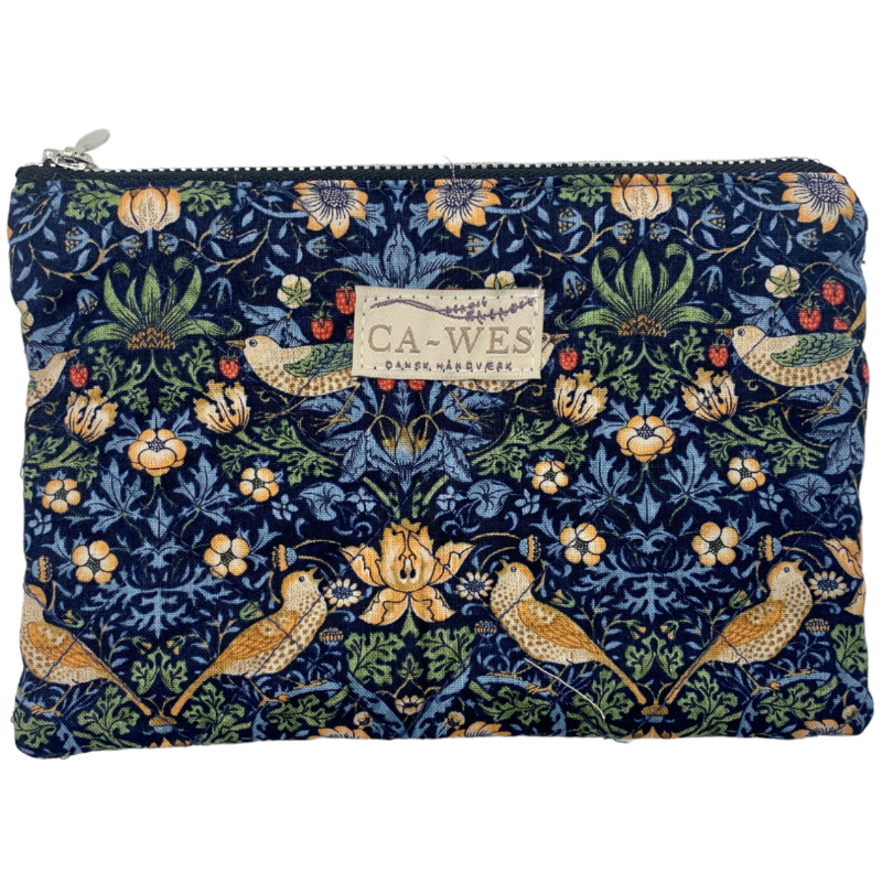 Lyng stor pung - William Morris Strawberry Thief Mini/ Dark Navy