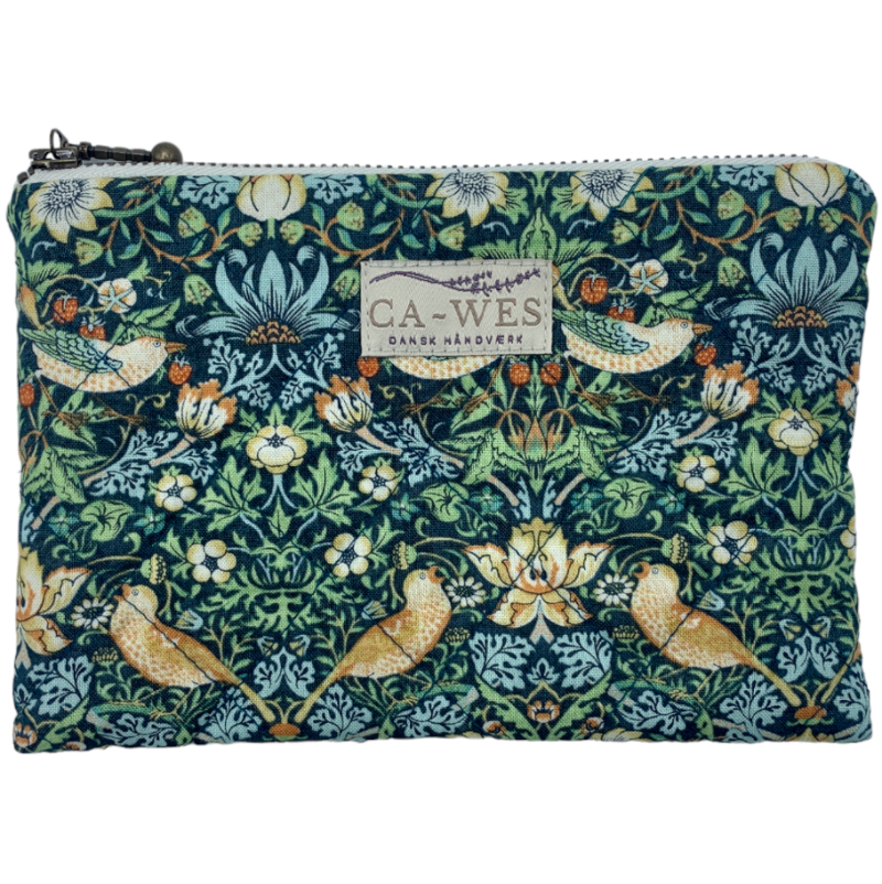 Lyng stor pung - William Morris Strawberry Thief Mini/ Green