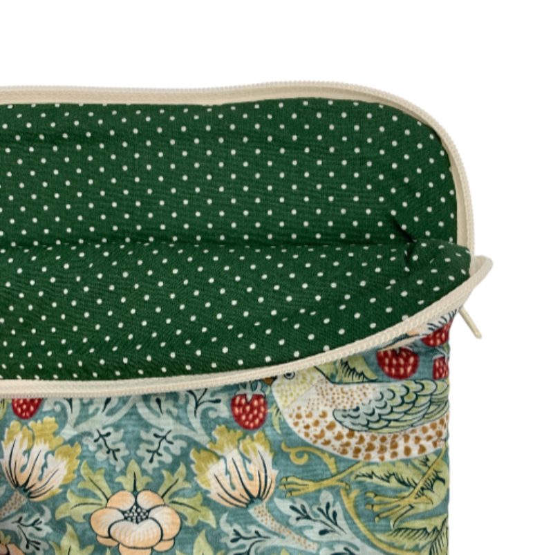 Magnolia iPad sleeve - William Morris Strawberry Thief/ Aqua Foer