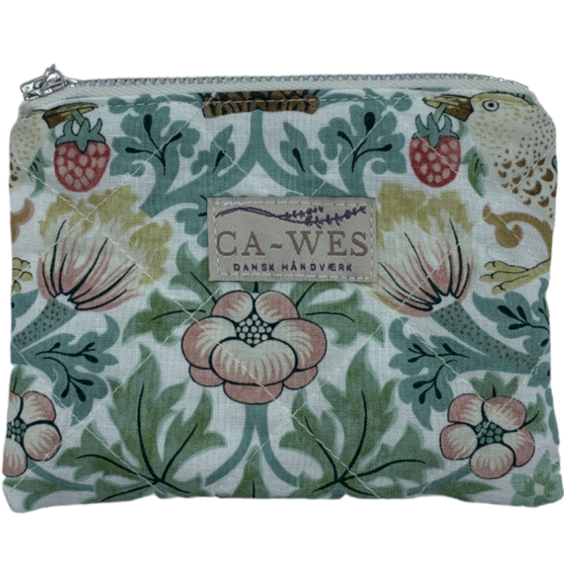 Marguerit Lille Pung i William Morris Strawberry Thief/ Olive