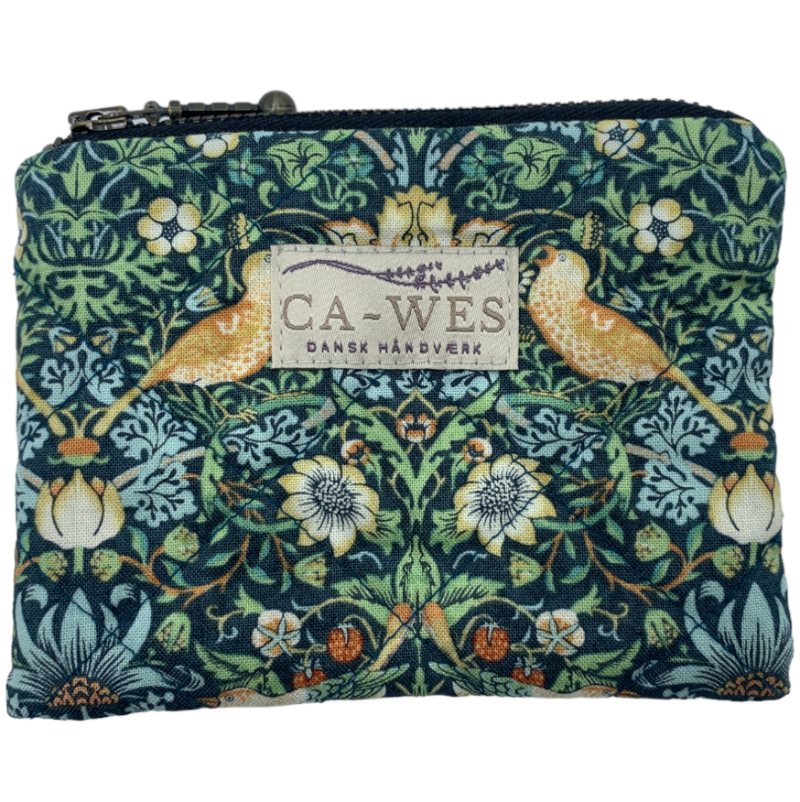 Marguerit lille pung - William Morris Strawberry Thief Mini/ Green