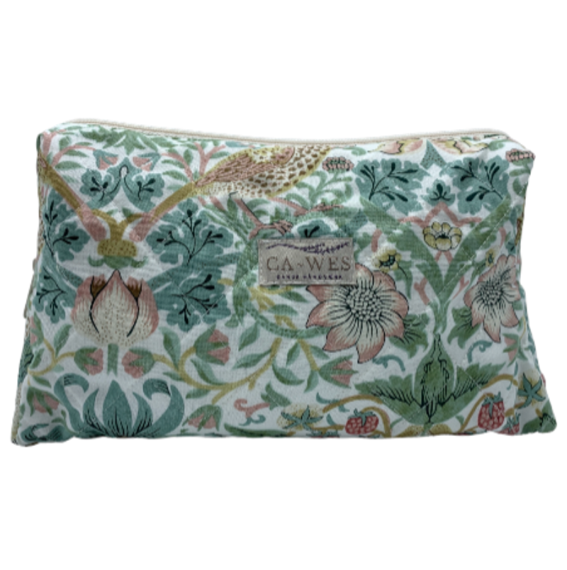 Primula Toilettaske - William Morris Strawberry Thief/ Olive Front