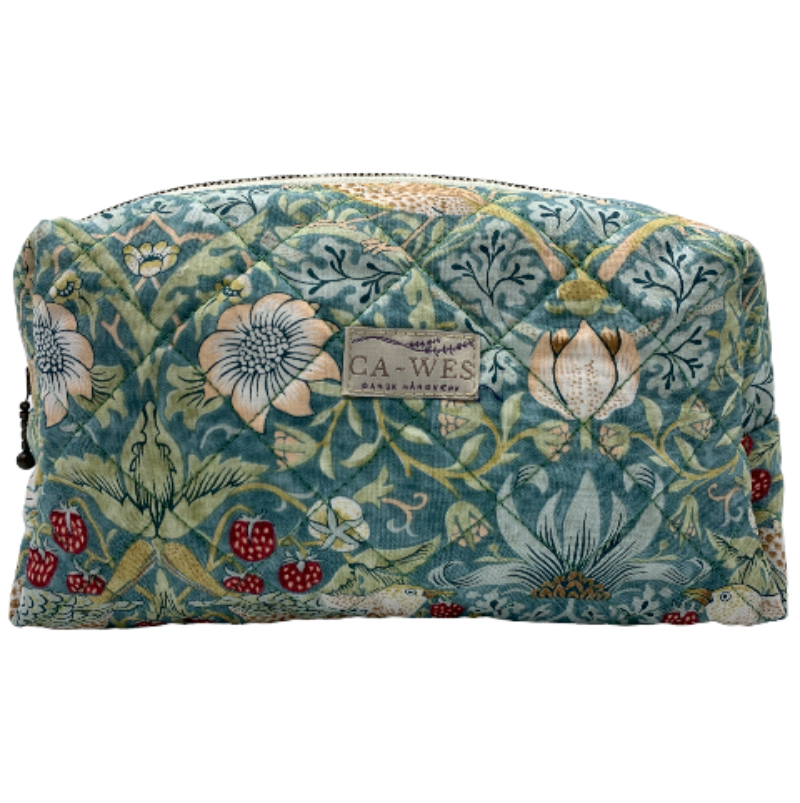 Primula Toilettaske - William Morris Strawberry Thief/ Aqua Front