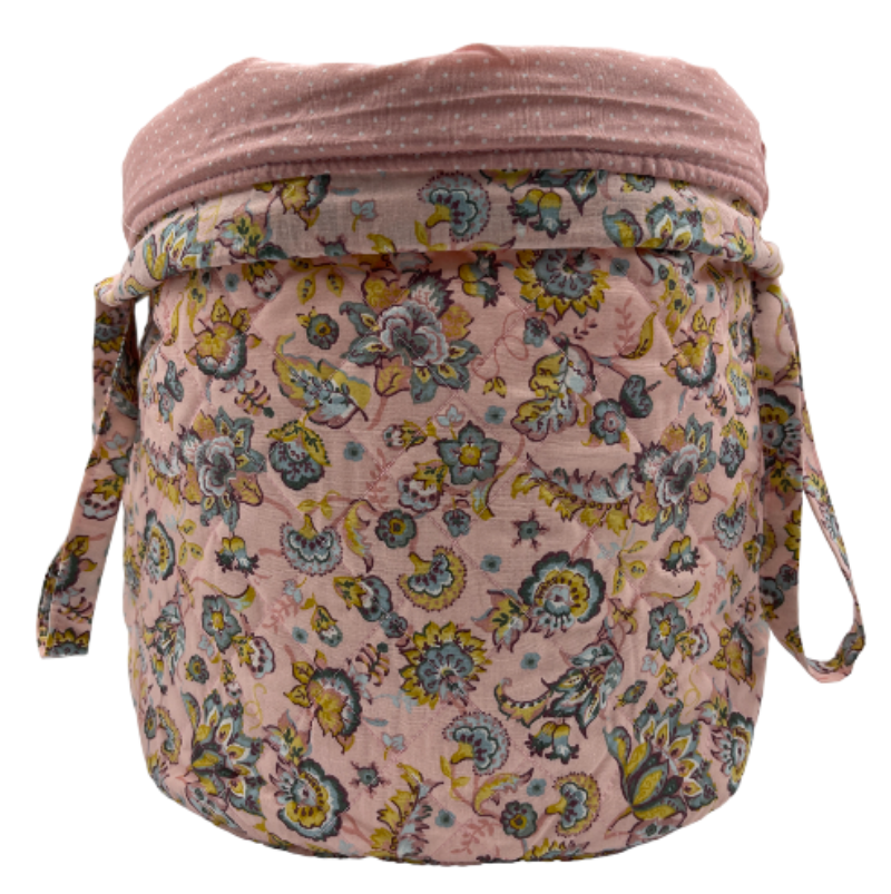 Projekttaske i Cotton Blomst/Pink