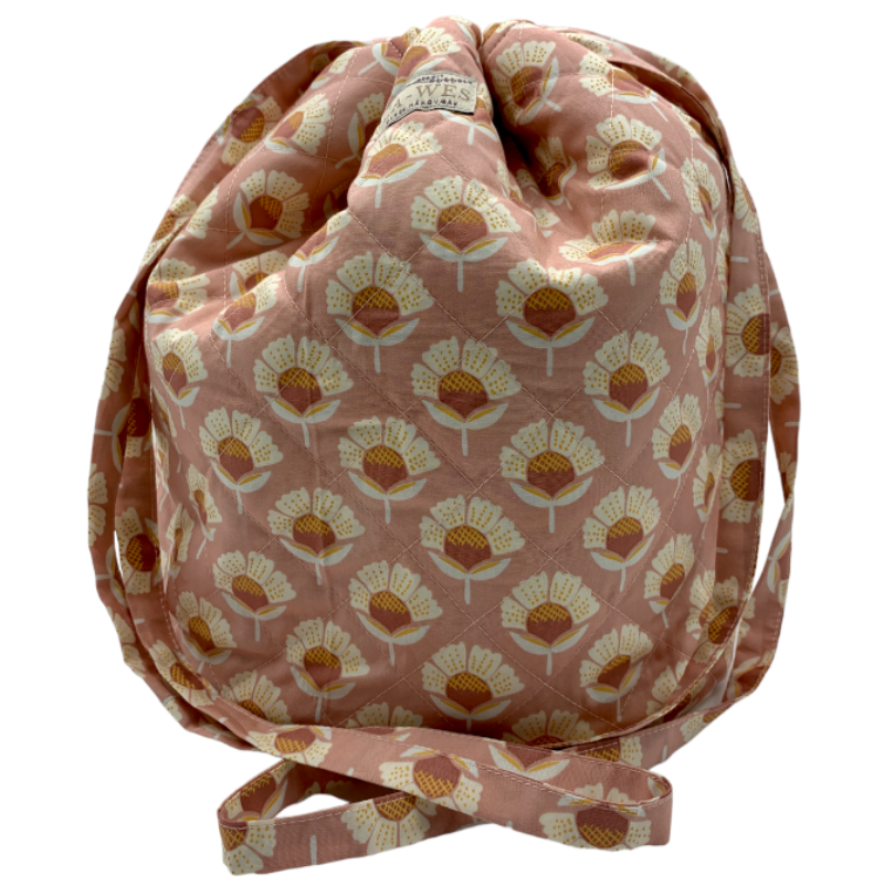 Lavendel Projekttaske - Kokka Flowers/ Peach Front,lukket