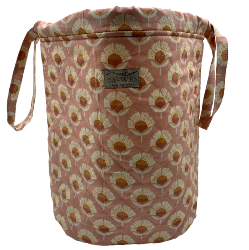 Lavendel Projekttaske - Kokka Flowers/ Peach Front,åben