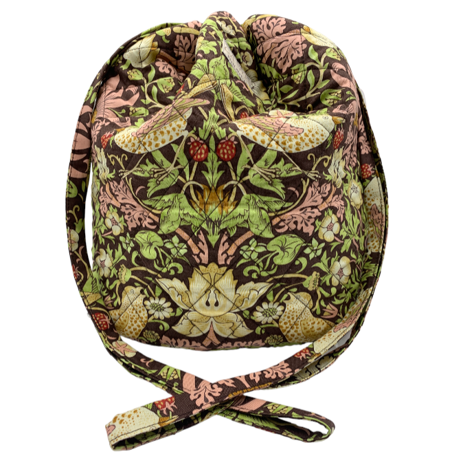 Projekttaske i William Morris Strawberry Thief/Chocolate