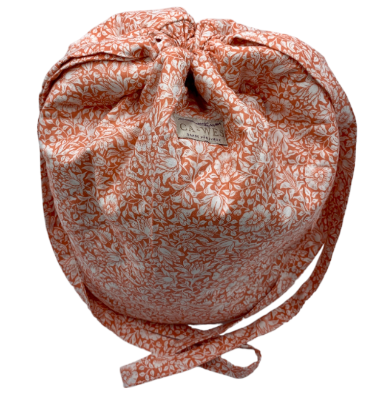 Lavendel Projekttaske - William Morris Mallow/ Coral Top,lukket
