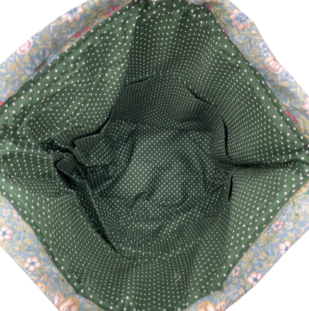 Projekttaske i William Morris Strawbwerry Thief Mini/Aqua