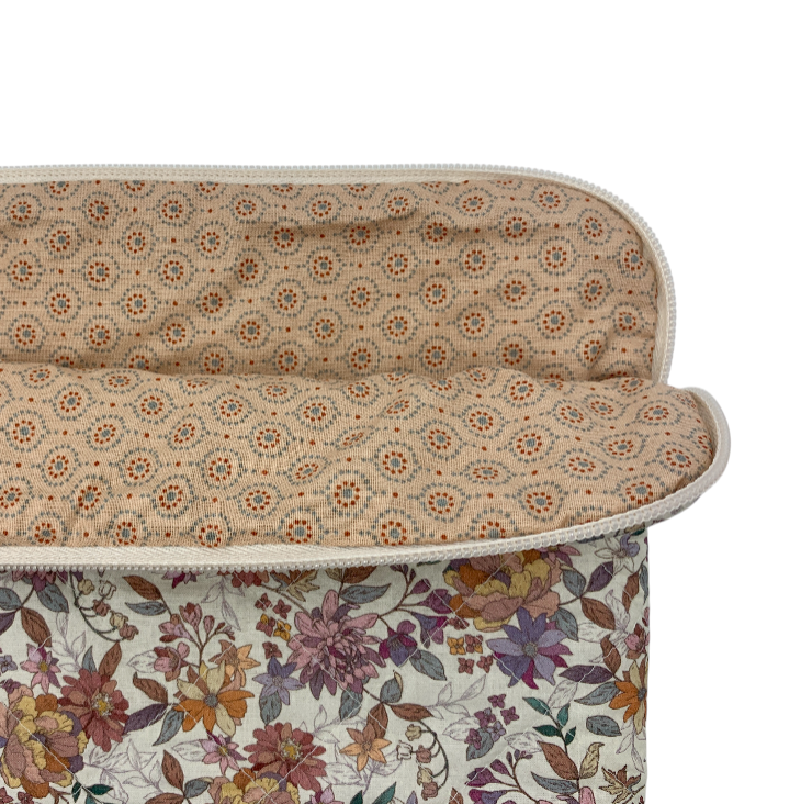Rose Computer Sleeve - Cotton Flower/ Puple Apricot