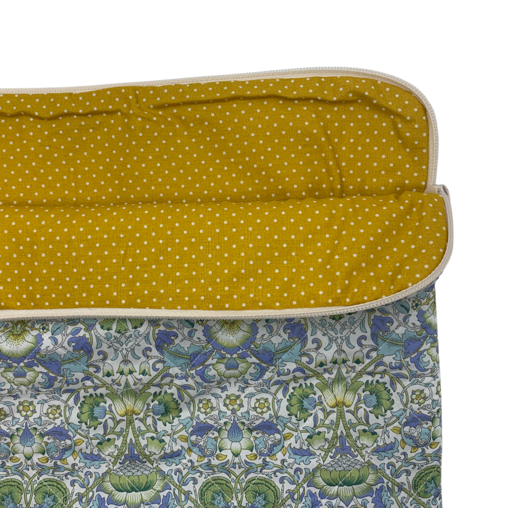 Rose Computer Sleeve - Liberty Lodden/ Green Blue