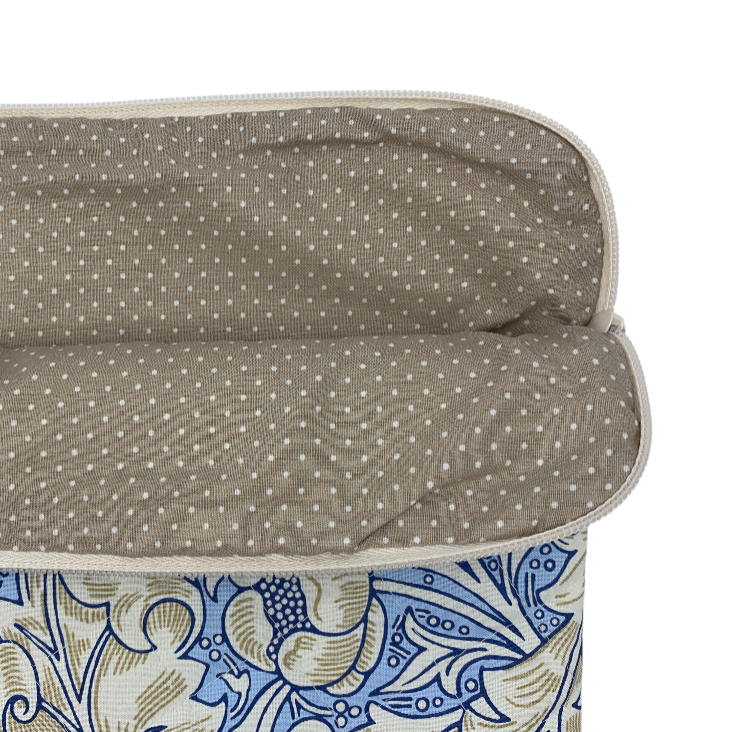 Rose Computer Sleeve - William Morris Bacherlors Button/ Blue