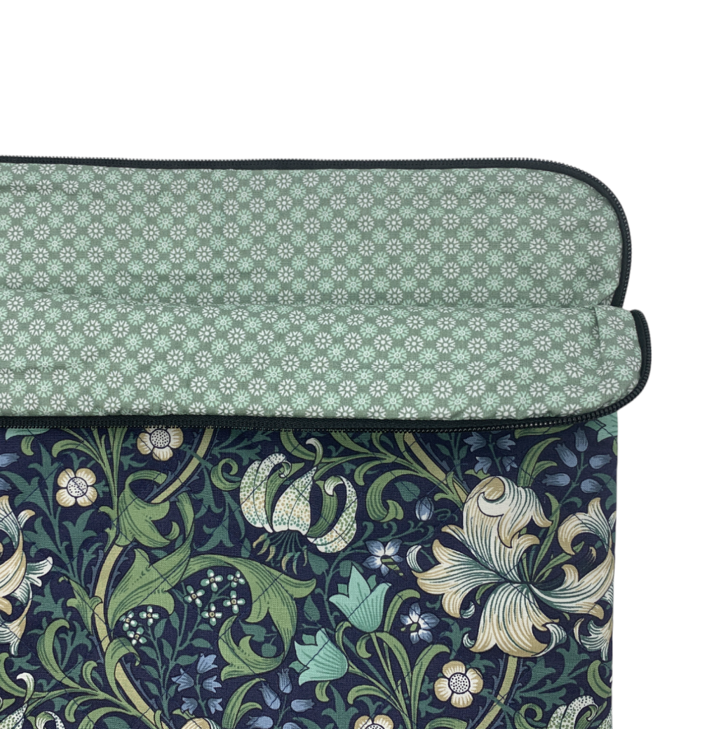 Rose Computer Sleeve - William Morris Golden Lily/ Navy