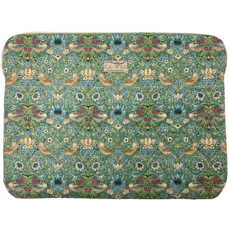 Rose Sleeve i William Morris Strawberry Thief Mini/ Aqua Front