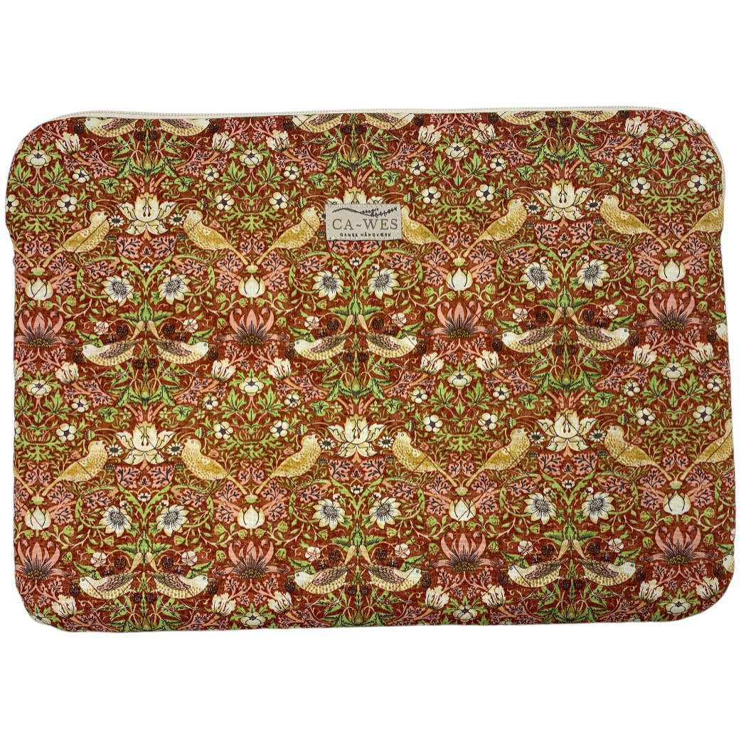 Rose Computer Sleeve - William Morris Strawberry Thief Mini/ Brick