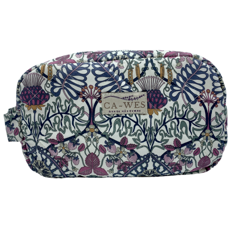 Flora Makeup taske - Liberty Morris Allotment Purple/ Curry