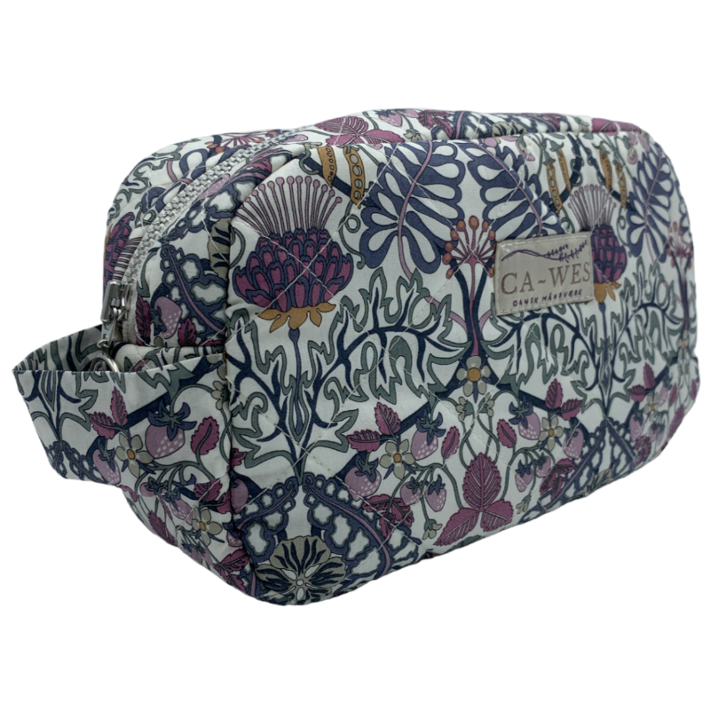 Flora makeup taske - Allotment lilla/karry