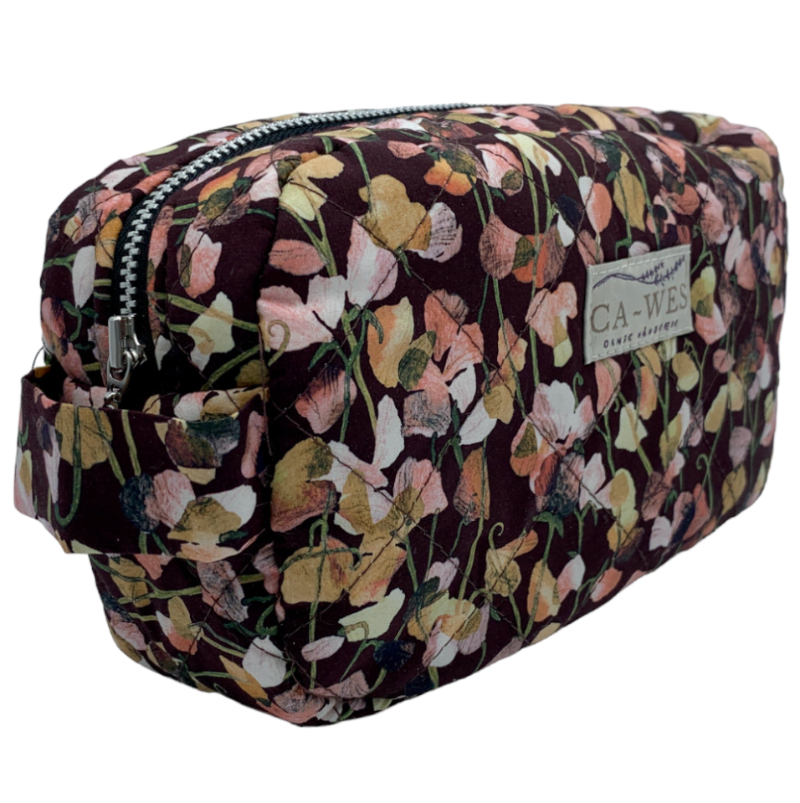 Flora makeup taske - Liberty Brun/pink