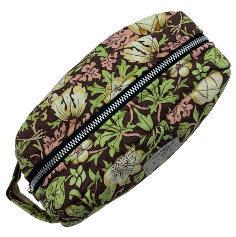 Flora Makeup taske - William Morris Strawberry Thief/ Chocolate