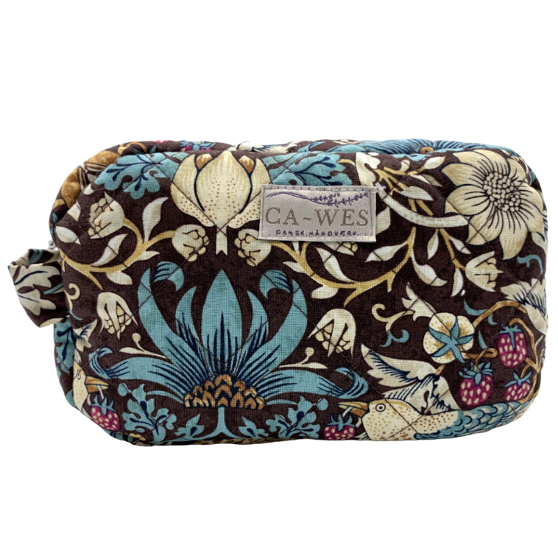 Flora Makeup Taske - Strawberry Thief/ Teal