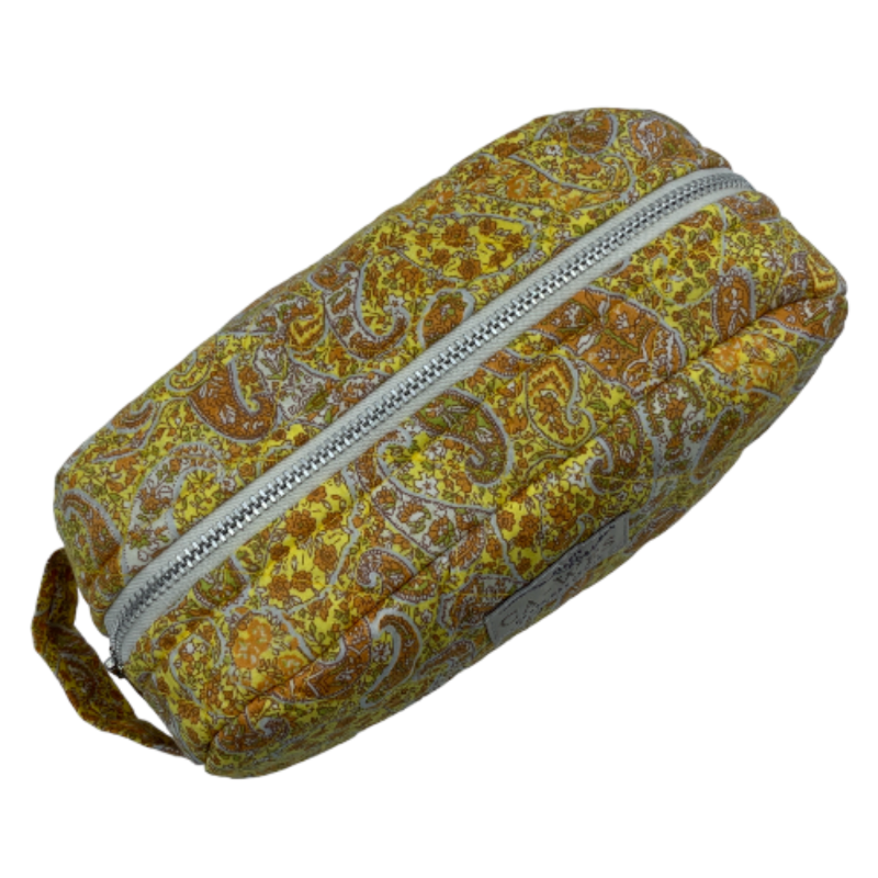 Flora Makeup taske Kokka Paisley/ Yellow