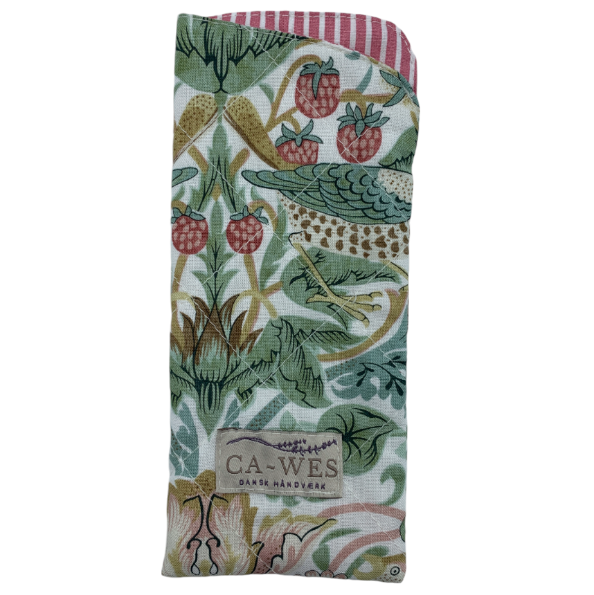 Tulipan Brilleetui - William Morris Strawberry Thief/ Olive