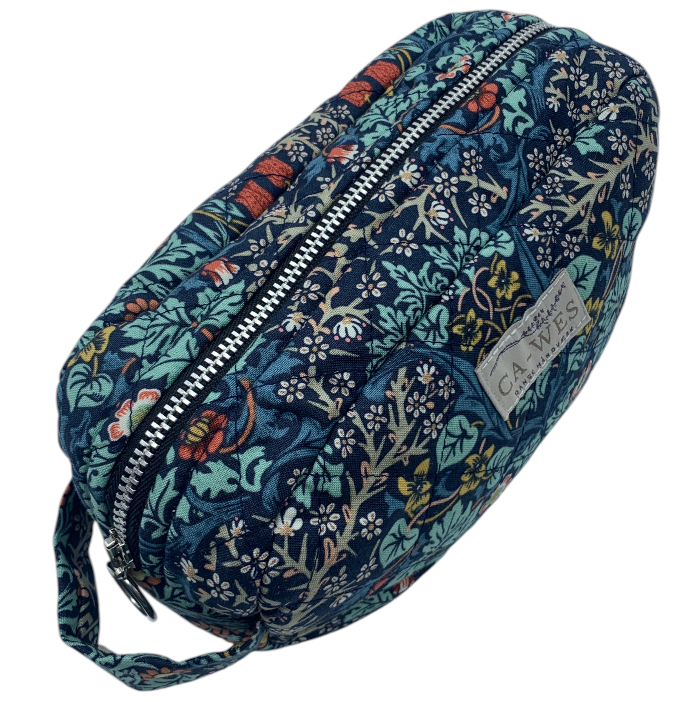 Flora Makeup Taske -William Morris Blackthorn/ Indigo