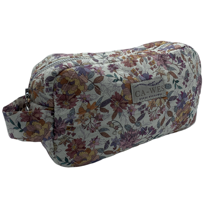 Flora Makeup taske - Cotton Flower/ Purple Apricot