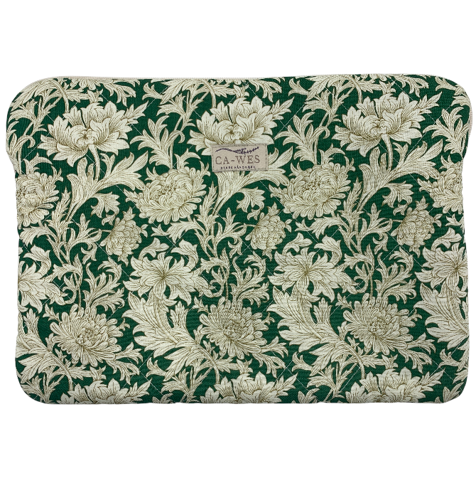 Kamille Computer Sleeve - William Morris Chrysanthemum Toille/ Forest