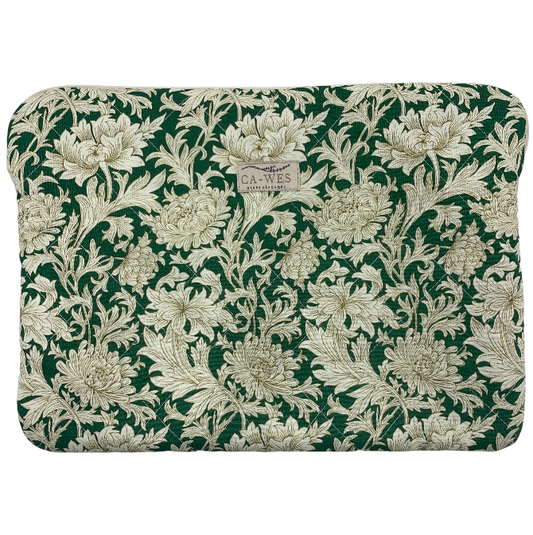 Kamille Computer Sleeve - William Morris Chrysanthemum Toille/ Forest