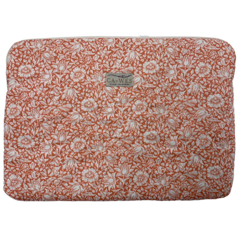Kamille Computer Sleeve - William Morris Mallow/ Coral Front