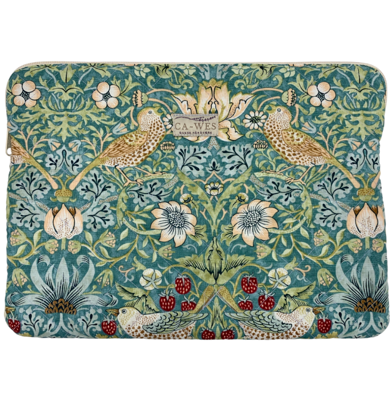 Kamille Sleeve i William Morris Strawberry thief/Aqua