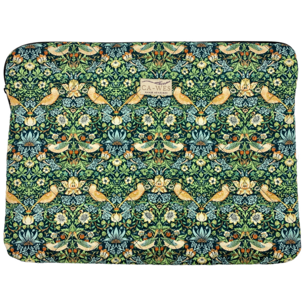 Kamille Sleve i William Morris Strawberry thief mini/Green