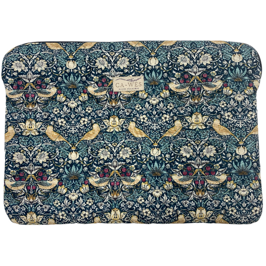 Kamille Computer Sleeve - William Morris Strawberry Thief Mini/ Petrol