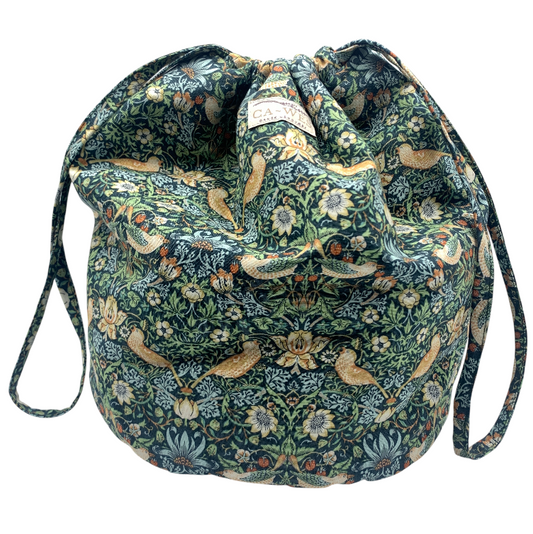 Projekttaske  Bellis - William Morris Strawberry Thief Mini/ Green
