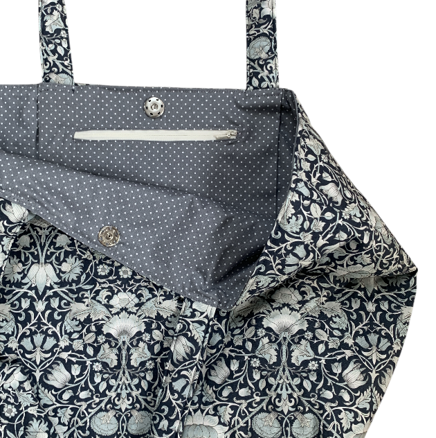 Lotus Tote bag - William Morris Lodden/ Ink