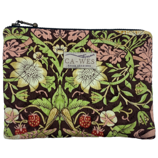 Lyng stor pung - William Morris Strawberry Thief/ Chocolate