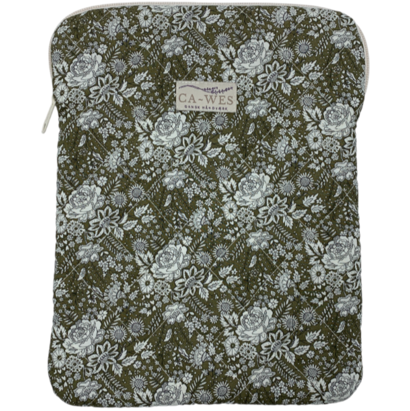 Magnolia iPad sleeve - Liberty Picot/ Oliven Front