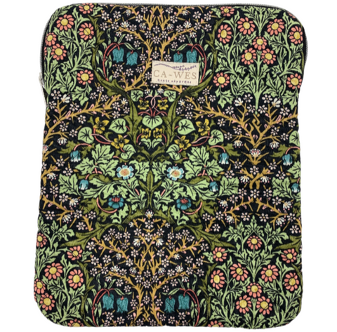 Magnolia iPad sleeve - William Morris Blacktorn/ Charcoal Front