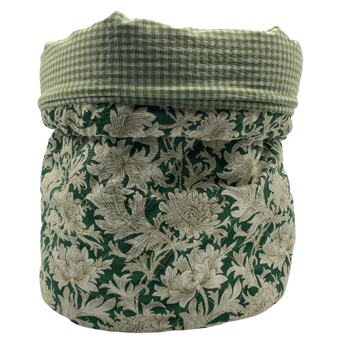 Lavendel Projekttaske - William Morris Chrysanthemum Toille/ Forest