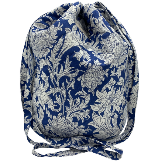 Lavendel Projekttaske - William Morris Chrysanthemum/ Tonal blue