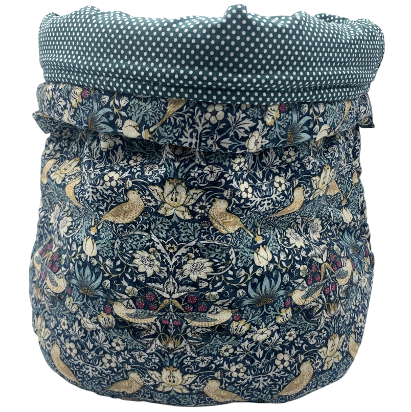 Lavendel Projekttaske - William Morris Strawberry Thief Mini/ Petrol