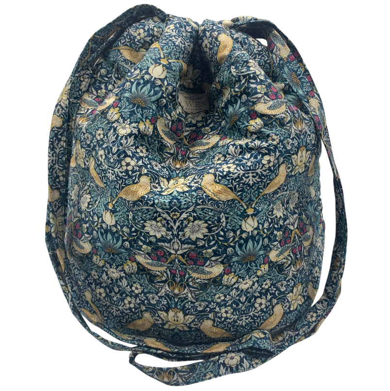 Lavendel Projekttaske - William Morris Strawberry Thief Mini/ Petrol