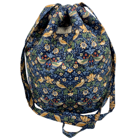 Lavendel Projekttaske - William Morris Strawberry Thief Mini/ Navy