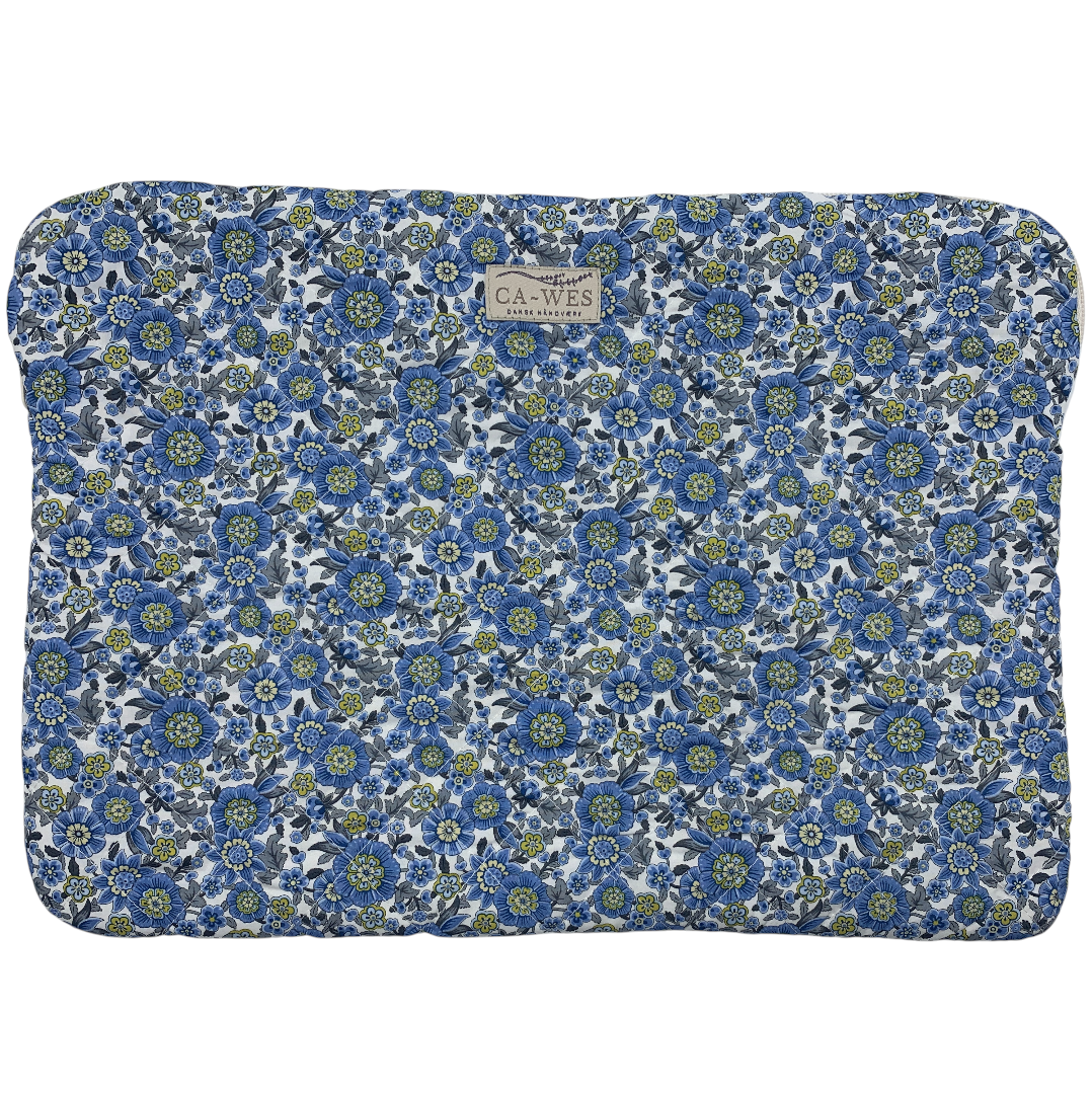 Rose Computer Sleeve - Liberty Razai / Blue Green